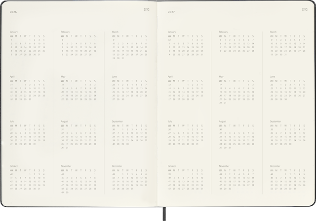 Tuotekuva 2 - Kalenteri 2026 Smart Pro Digital Planner 12M Weekly XL Musta Moleskine