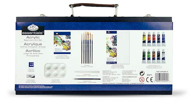 Tuotekuva 2 - Aloittelijan akryylimaalisetti puusalkussa, Royal & Langnickel