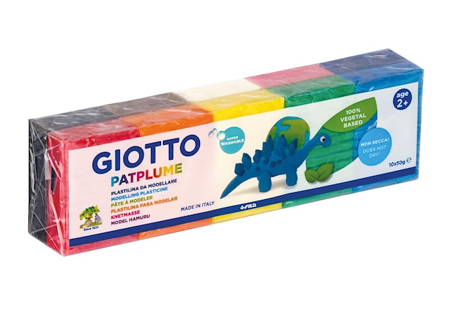 Produktbild 1 för Leklera extra mjuk 10 färger, Giotto Patplume