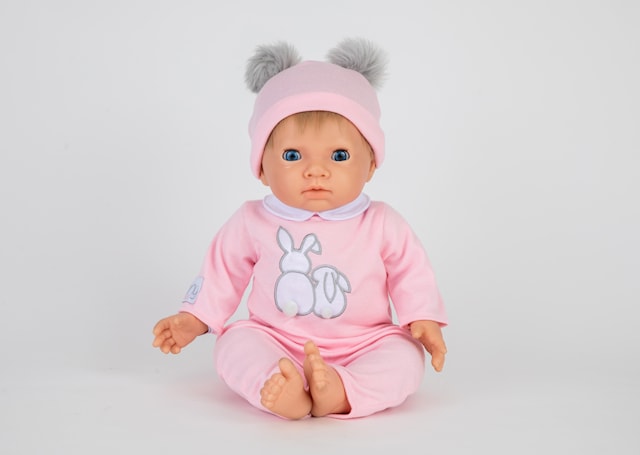 Produktbild 1 för Tiny Treasures Blond Docka Rosa Kläder