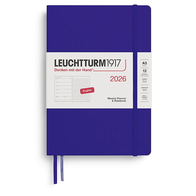 Weekly Planner & Notebook Dotted 2026 A5 Hard Ink Leuchtturm1917