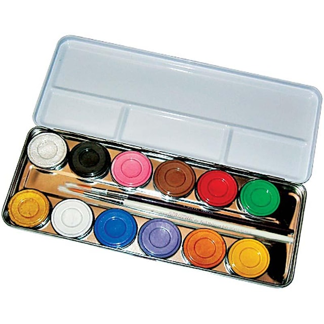 Produktbild 1 för Ansiktsfärg Palett 12 Färger Eulenspiegel