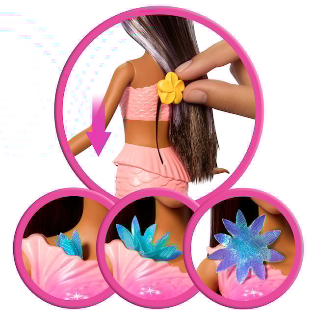 Tuotekuva 5 - Barbie Blooming Magic Pink Mermaid -muotinukke