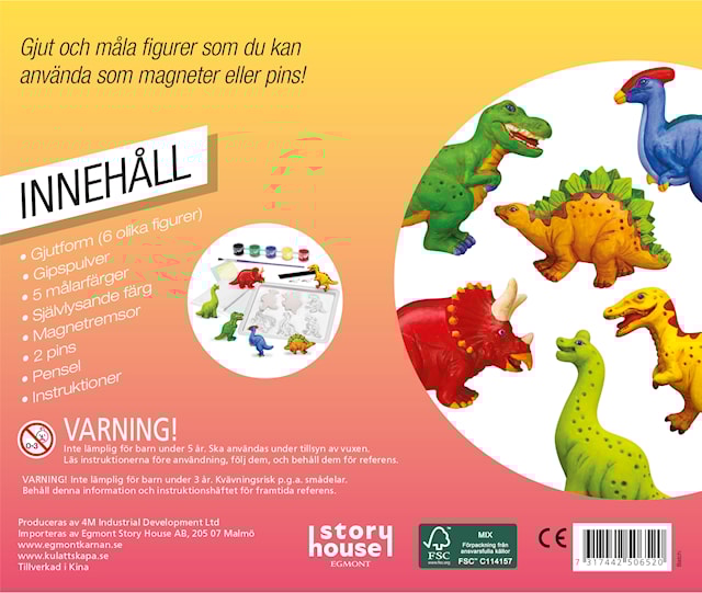 Produktbild 2 för Kul att skapa - Gipsfigurer Dinosaurier Kärnan