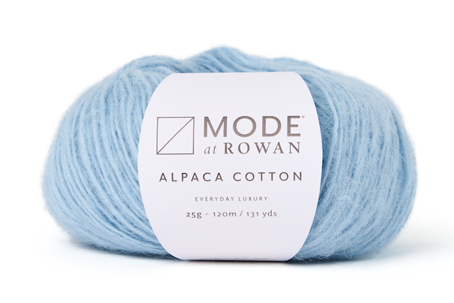 Alpaca Cotton sekoitelanka, 50 gr Blue Haze 019, Mode at Rowan