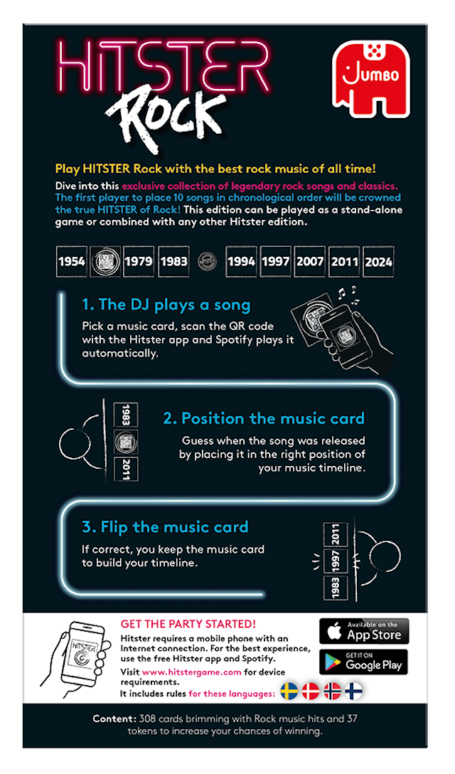 Produktbild 3 för Hitster Rock (SE/NO/FI)