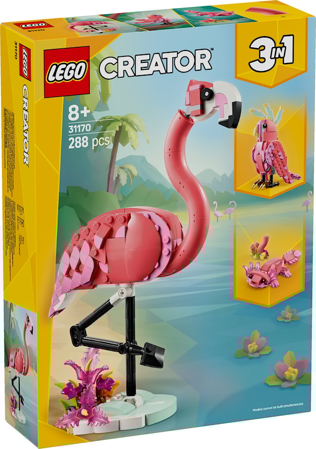 Tuotekuva 1 - Villieläimet: vaaleanpunainen flamingo LEGO® Creator (31170)