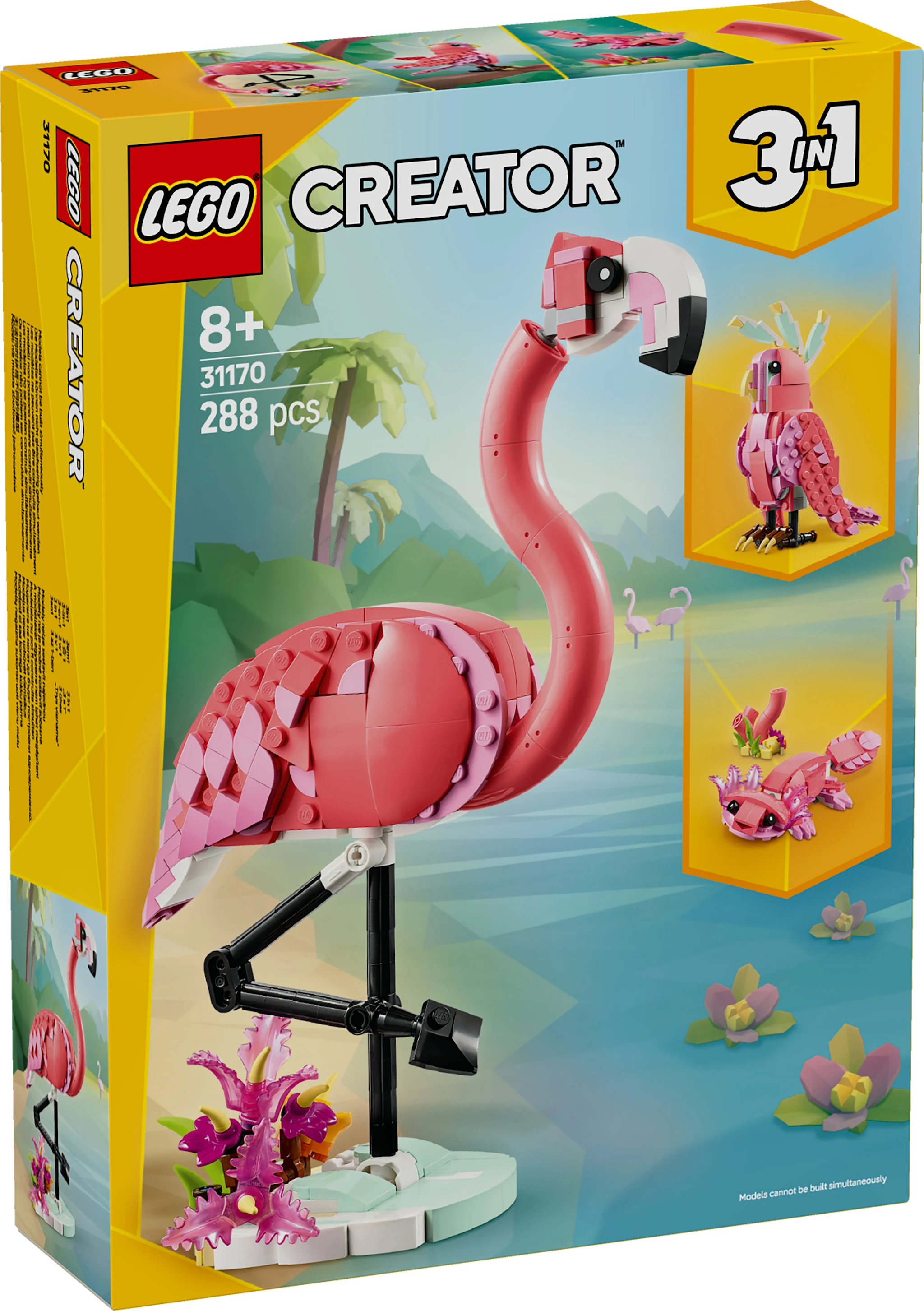 Tuotekuva ille Villieläimet: vaaleanpunainen flamingo LEGO® Creator (31170)