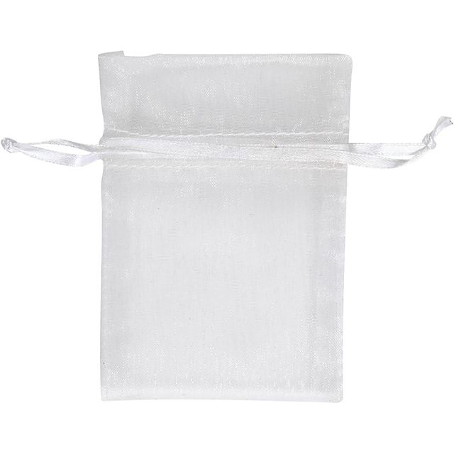 Produktbild 1 för Organzapåsar Vit 7x10 cm 10-pack Happy Moments