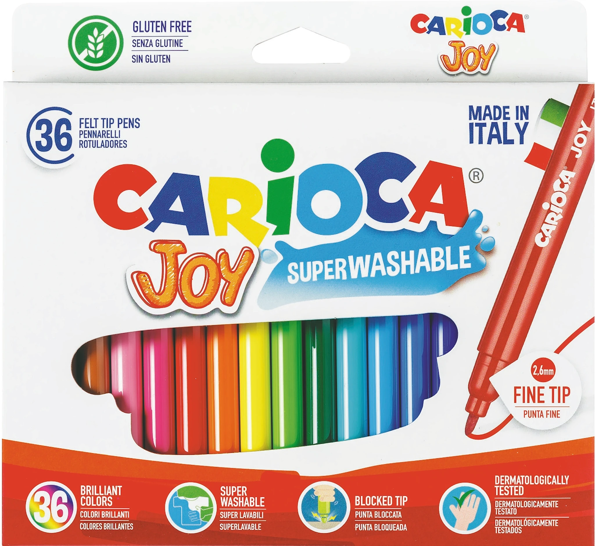 Produktbild för Fiberpennor Superwashable 36-p, Carioca