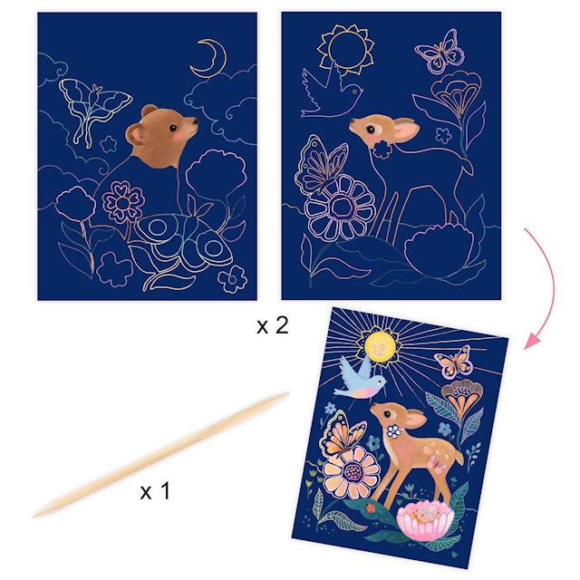 Produktbilde 3 for Stort kreativt hobbysett med fluffy dyr, Djeco