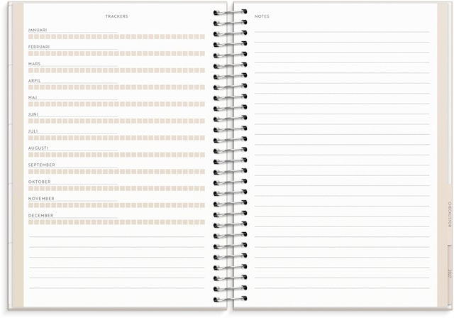Tuotekuva 2 - Kalender 2026 A5 Life Organizer Family Beige Burde