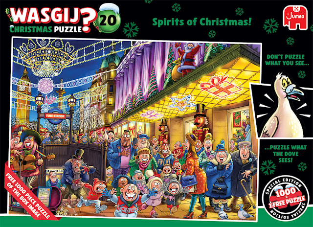Produktbild 1 för Wasgij Christmas 20 - Christmas Spirits! Pussel 2x1000 bitar