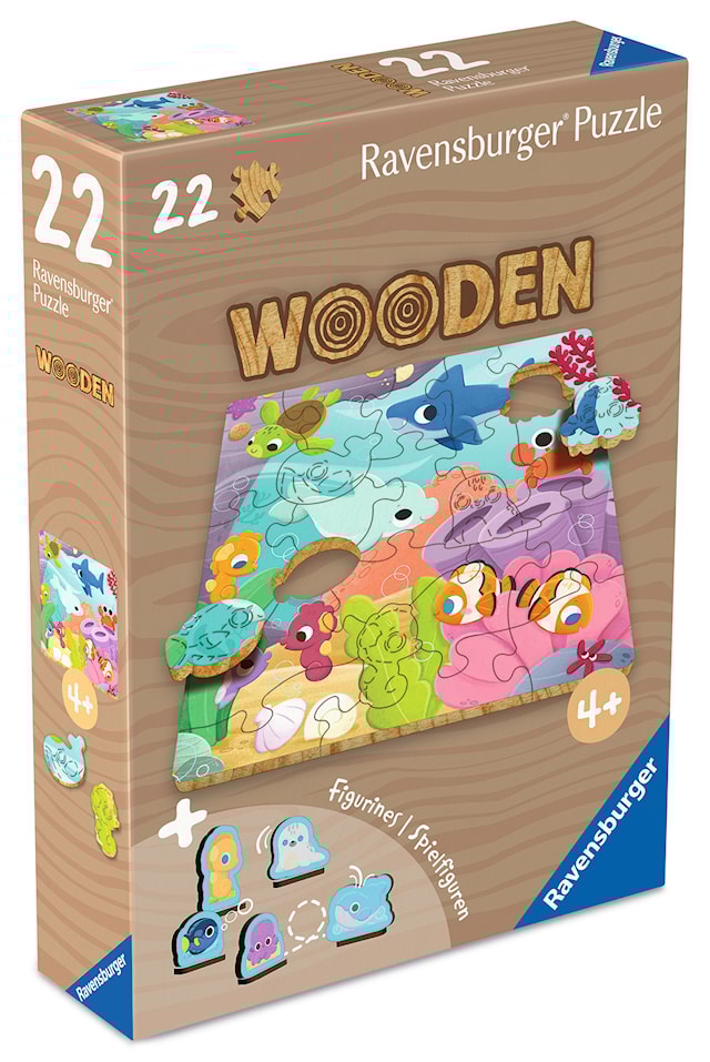 Produktbilde 3 for WOODEN Undervannsdyr 22p Ravensburger