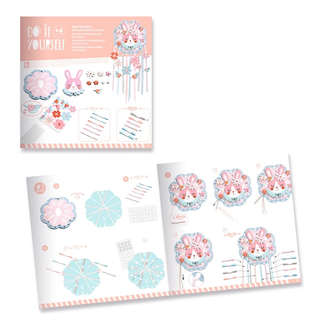 Produktbild 2 för DIY-Kit Drömfångare Kanin Djeco