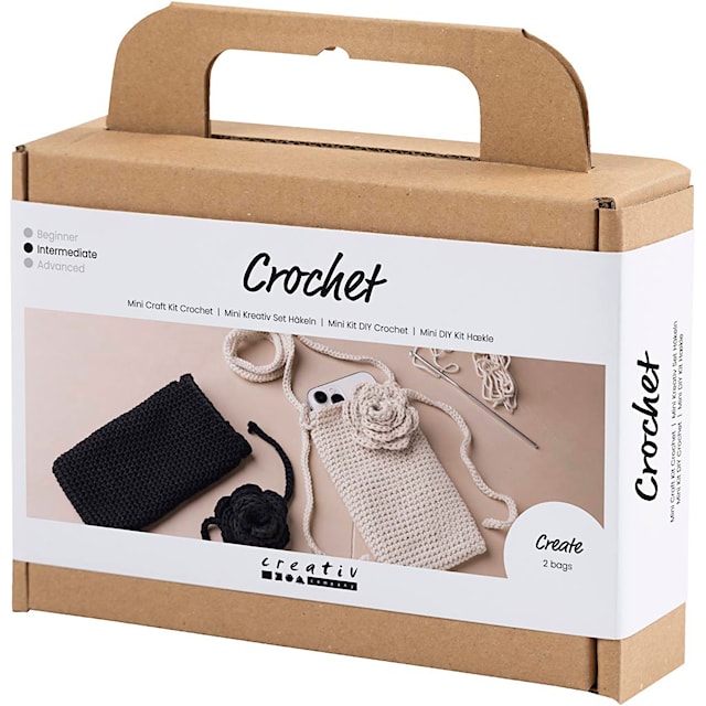Produktbild 3 för DIY Kit Virkning mobilväska 2-pack Creativ Company