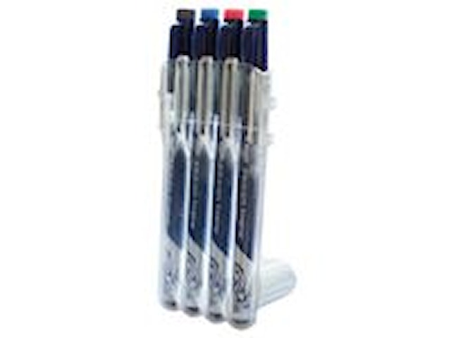 Produktbilde 1 for Fineliner Frixion, 4-pack, Svart/Grønn/Blå/Rød, Pilot