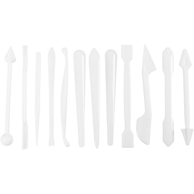 Produktbilde 1 for Modelleringspinner, str. 12,7-14,3 cm, hvit, 12 stk./ 1 pk.