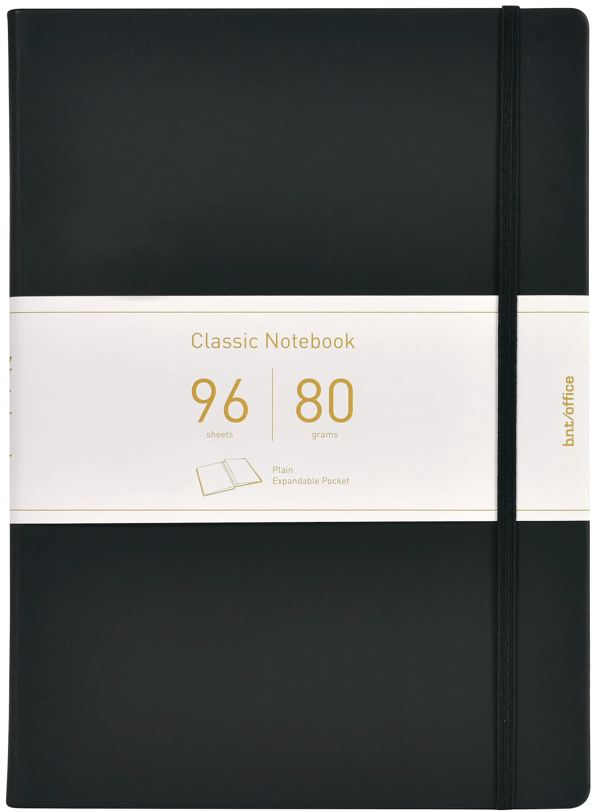 Produktbilde for Notatbok A5 Svart PU Ulinjert BNT Office