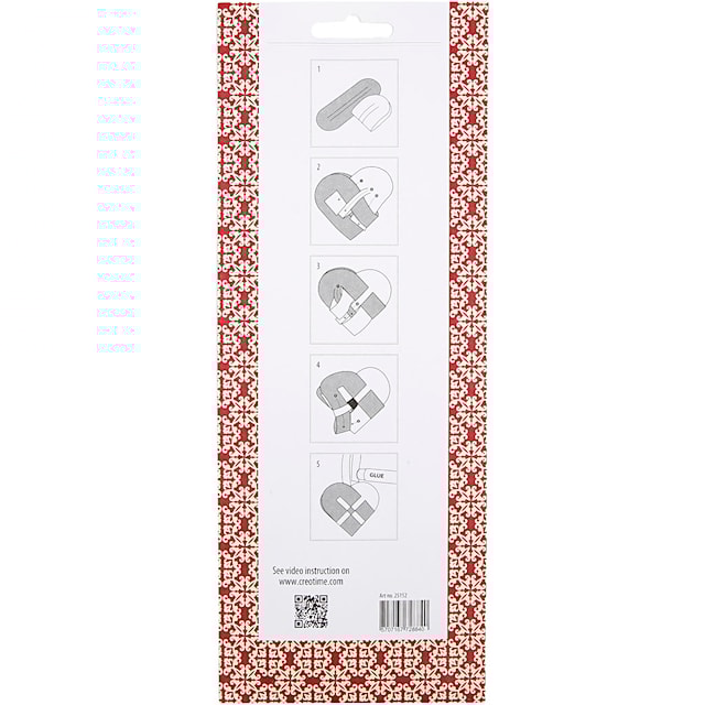 Produktbilde 6 for Flettede julehjerter, str. 14,5x10 cm, 120 g, ass. farger, 8 sett/ 1 pk.