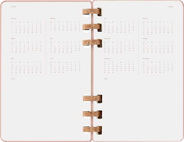 Produktbilde 4 for Kalender 2026 Spiral Planner 12M Large Almond Moleskine