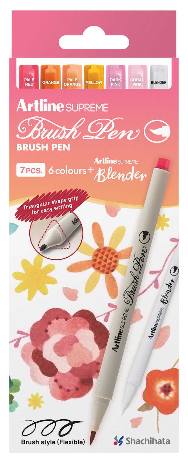 Brushpen Artline Supreme Floral 7-p
