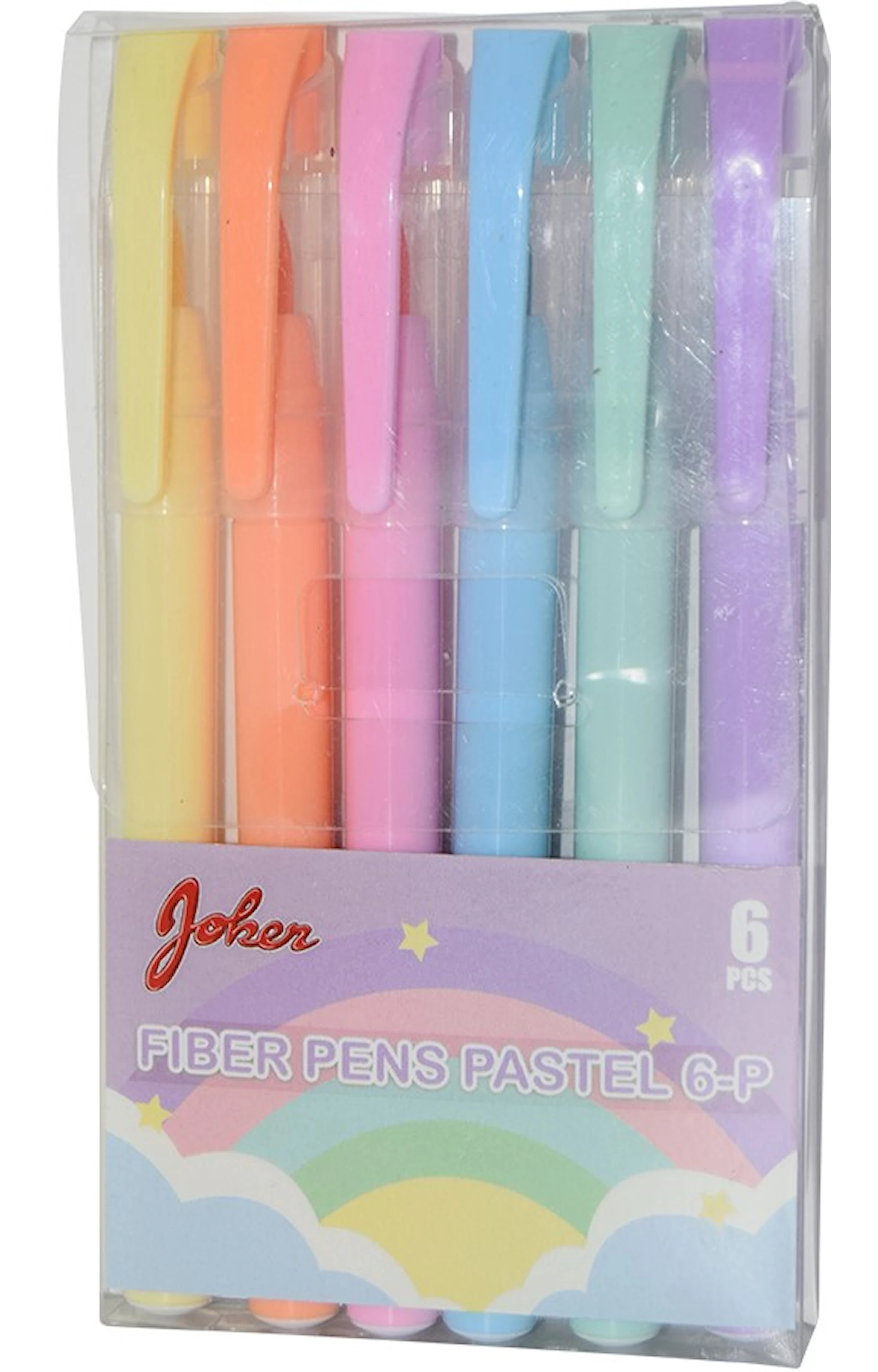 Produktbild för Tuschpenna Pastellfärger 6-pack