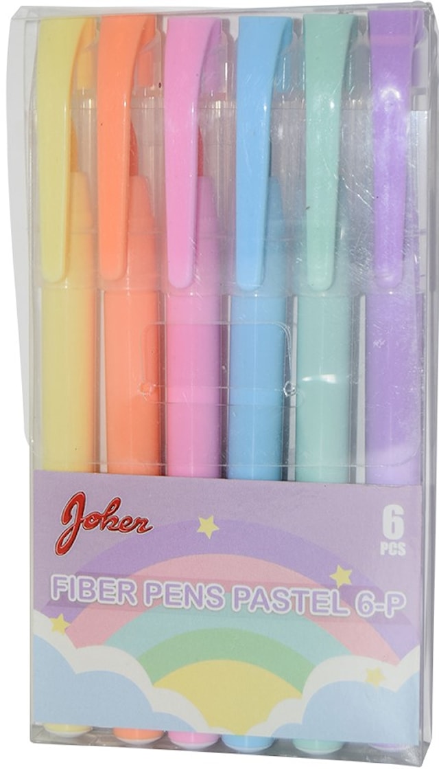 Tusjpenn Pastellfarger 6-pack