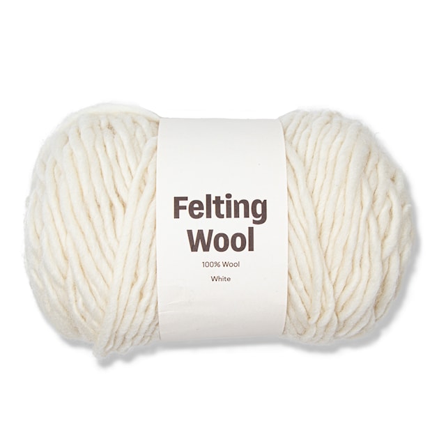 Felting Wool 100 g White A116 Adlibris