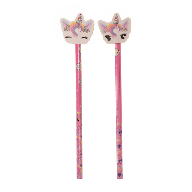 Produktbild 2 för Enhörning Blyertspennor 2-pack med Suddgummi