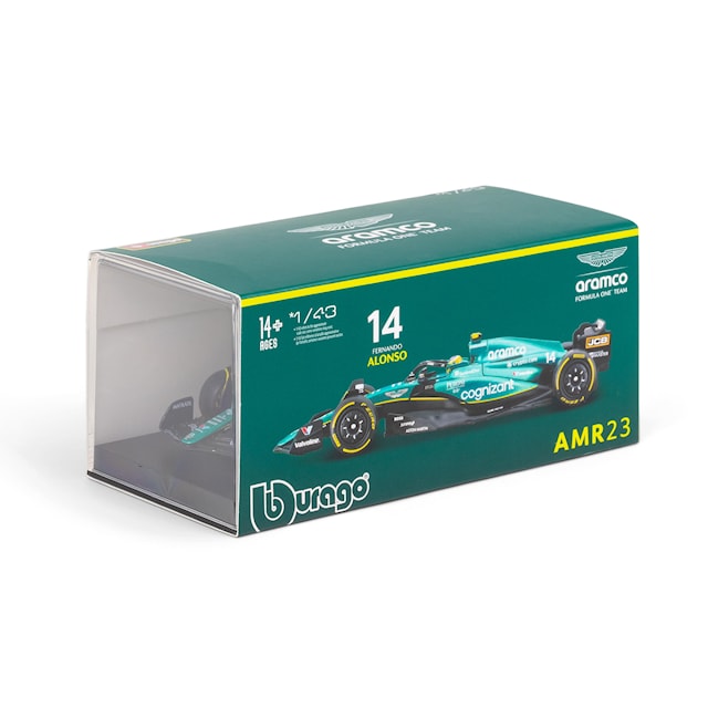 Tuotekuva 2 - 1:43 F1 Aston Martin 2023 AMR23 With Helmet Alonso, Burago