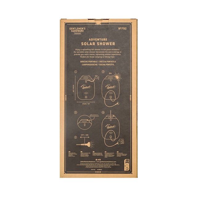 Produktbild 3 för Bärbar Campingdusch Solvärmd Gentlemen's Hardware