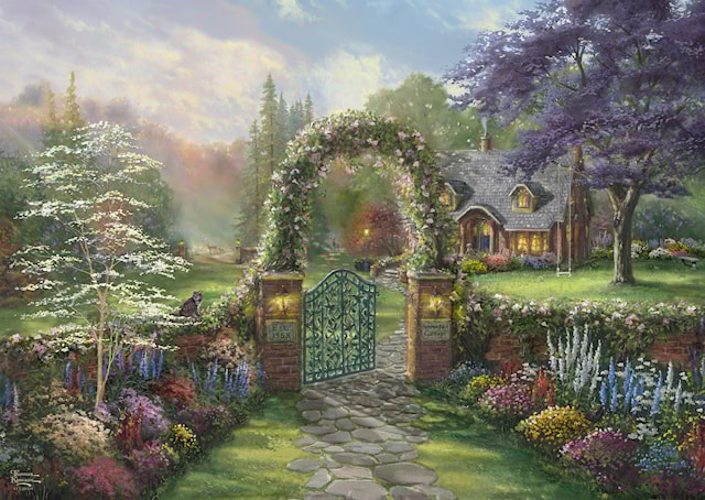 Tuotekuva 2 - Hummingbird Cottage Thomas Kinkade Palapelit 1000 palaa Schmidt