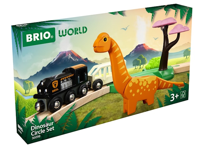 Produktbild 5 för Tågbana med Dinosaurie Brio (36098)