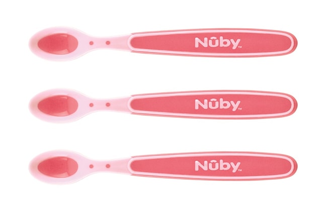 Sked med Värmeindikator 3-Pack Rosa, Nûby