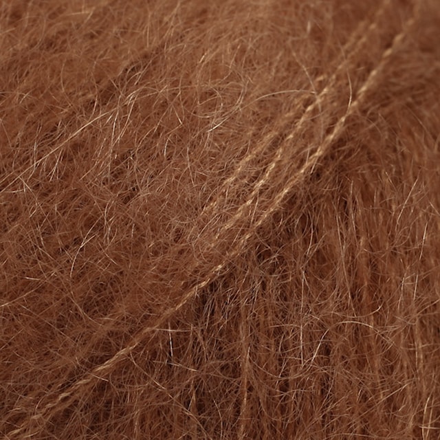 Kid- Silk Uni Color Garn Mohair Silke 25 g Sjokolade 35 Drops