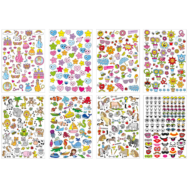 Produktbilde 2 for Stickers Mega Set Prinsesse 500 stk, Playbox
