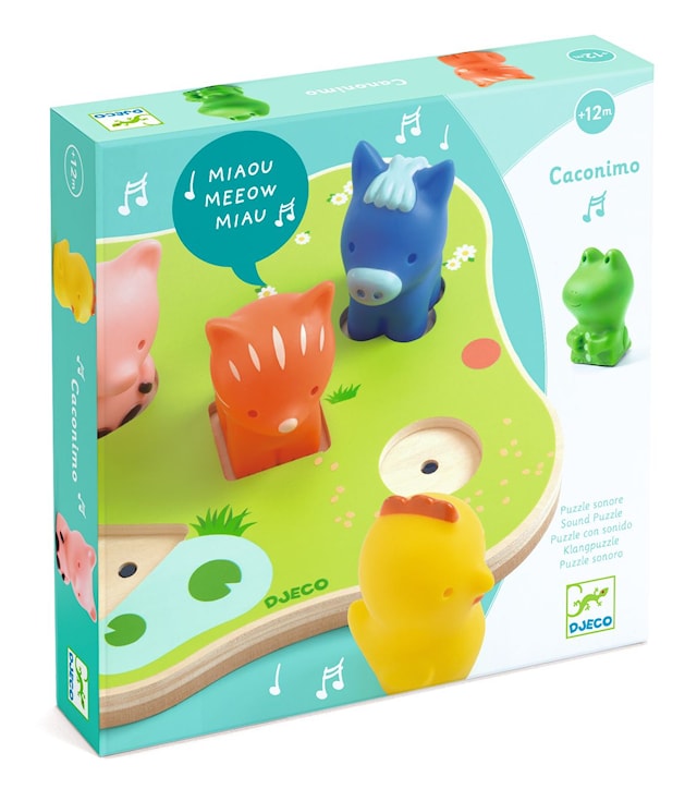 Tuotekuva 2 - Lasten Palapeli Äänillä ja Helposti Tarttuvat Eläimet 5 Palaa Maatilan Eläimet Djeco