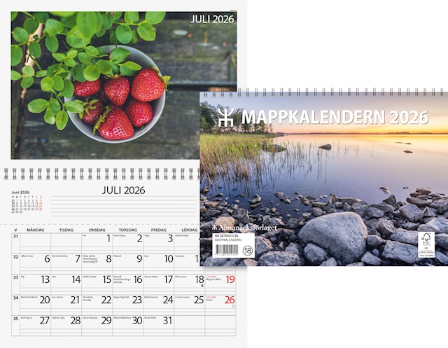 Produktbild 3 för Väggkalender Mappkalendern 2026 Almanacksförlaget