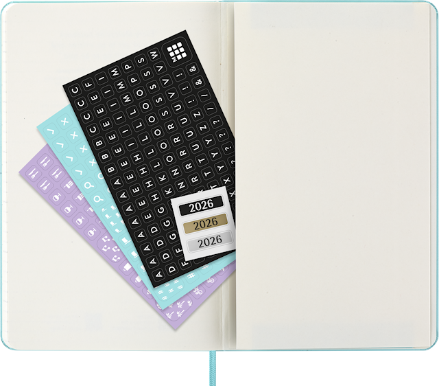 Produktbild 6 för Kalender 2026 Classic Hard 12M Week Note Large Aquamarine Moleskine