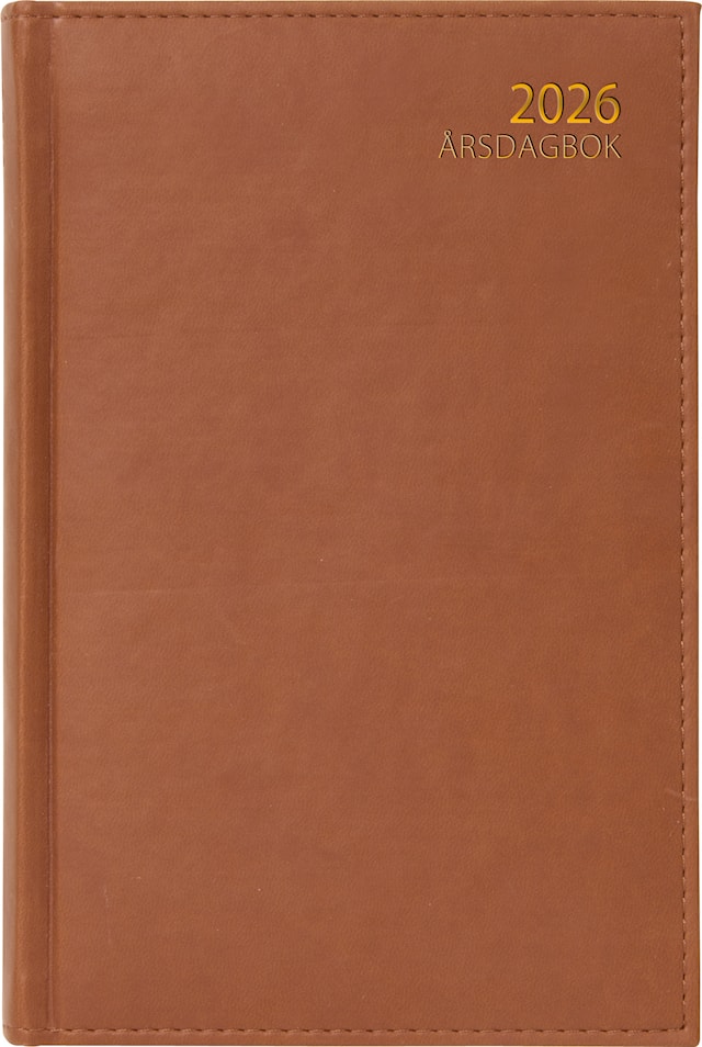 Produktbild 1 för Kalender 2026 Årsdagbok Brun Almanacksförlaget