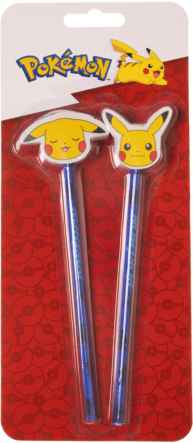 Produktbild 1 för Pokémon Blyertspennor 2-pack med Suddgummi