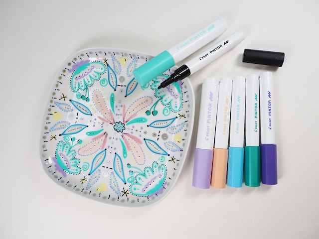 Tuotekuva 2 - Pintor - Set Pastel Mix -x6- Medium - Sininen Keltainen Violetti Vihreä Pinkki Valkoinen Pilot