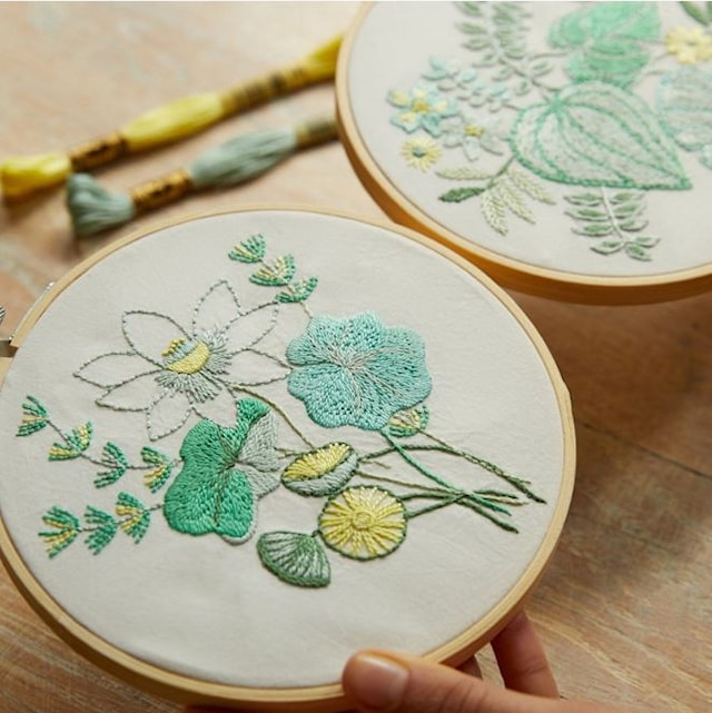 Produktbilde 1 for Broderisett med 2 hagemotiver fra DMC Mindfulness