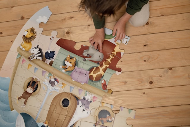 Produktbilde 3 for Noahs Ark Gulvpuslespill Little Dutch