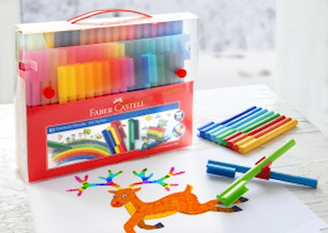 Produktbild 3 för Fiberpenna Connector i Väska 80-p, Faber-Castell