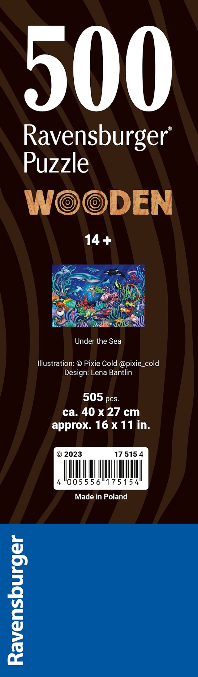 Produktbild 4 för Wooden Puzzle Under the Sea 500 bitar, Ravensburger