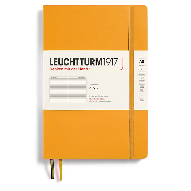 Produktbild 1 för Anteckningsbok A5 Soft Linjerad Rising Sun Leuchtturm1917