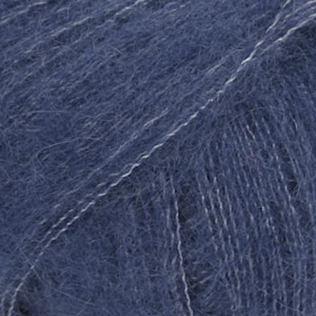 Kid-Silk Uni Colour Garn Ullmiks 25 g Marineblå 28 Drops