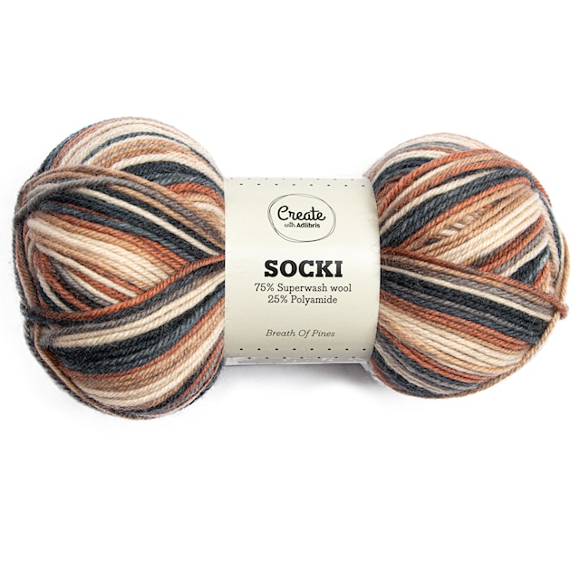 Produktbild 1 för Socki Garn Ullmix 100g Breath of Pines B180 Adlibris